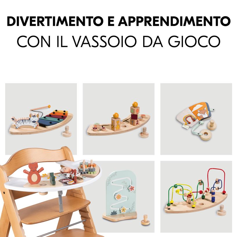Seggiolone Evolutivo HAUCK BetaPlus Bianco - OMAGGIO 2' Vassoio + GIOCO