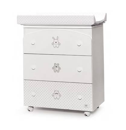 Chambre de Ted avec. Blanc - Petits coeurs