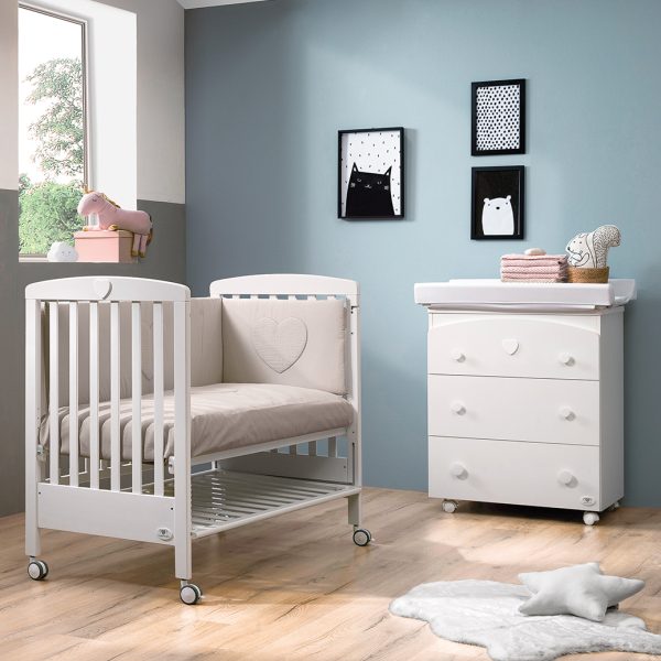 Chambre Cosleep Coeur Blanc - Petits Coeurs