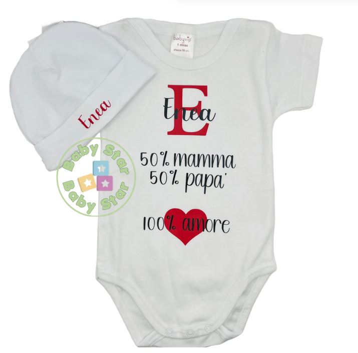 SET NAISSANCE Body + bonnet personnalisé