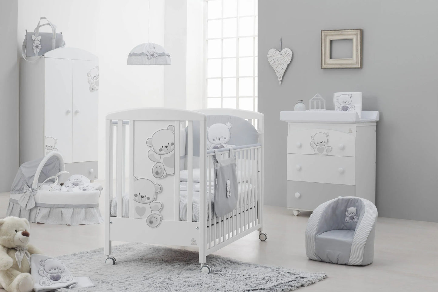 Italbaby Cameretta Jolie Grey (set 4 pezzi)