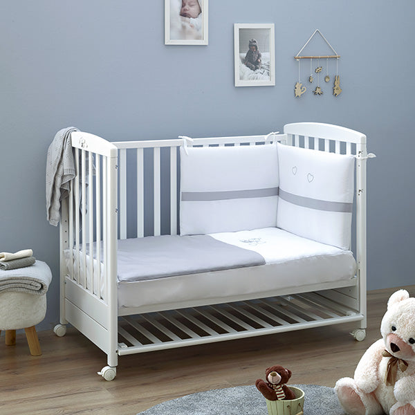 Set Lettino Co-sleep + Coordinato Tessile PRAIM - Cuoricini
