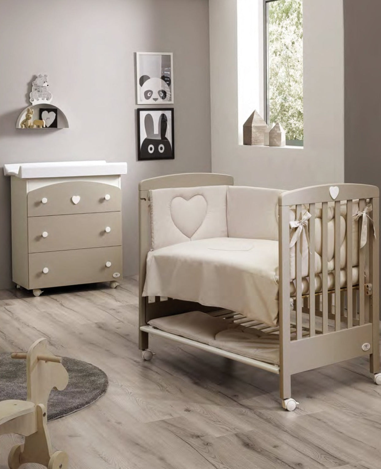 Cosleep Tortora Chambre Petit Coeur - Petits Coeurs