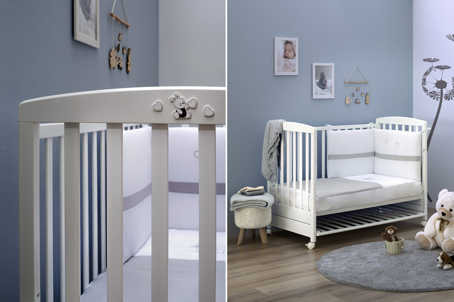Cameretta Praim Cosleep CON DECORO - Cuoricini