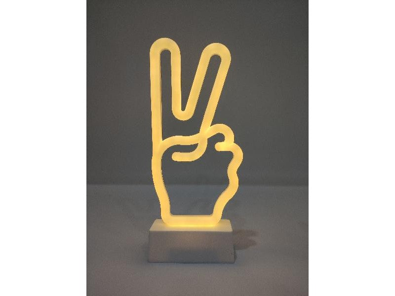 Lampada da tavolo led Neon Shine - Fingers gialla - RF Distribution