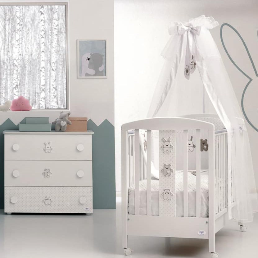 Chambre de Ted avec. Blanc - Petits coeurs