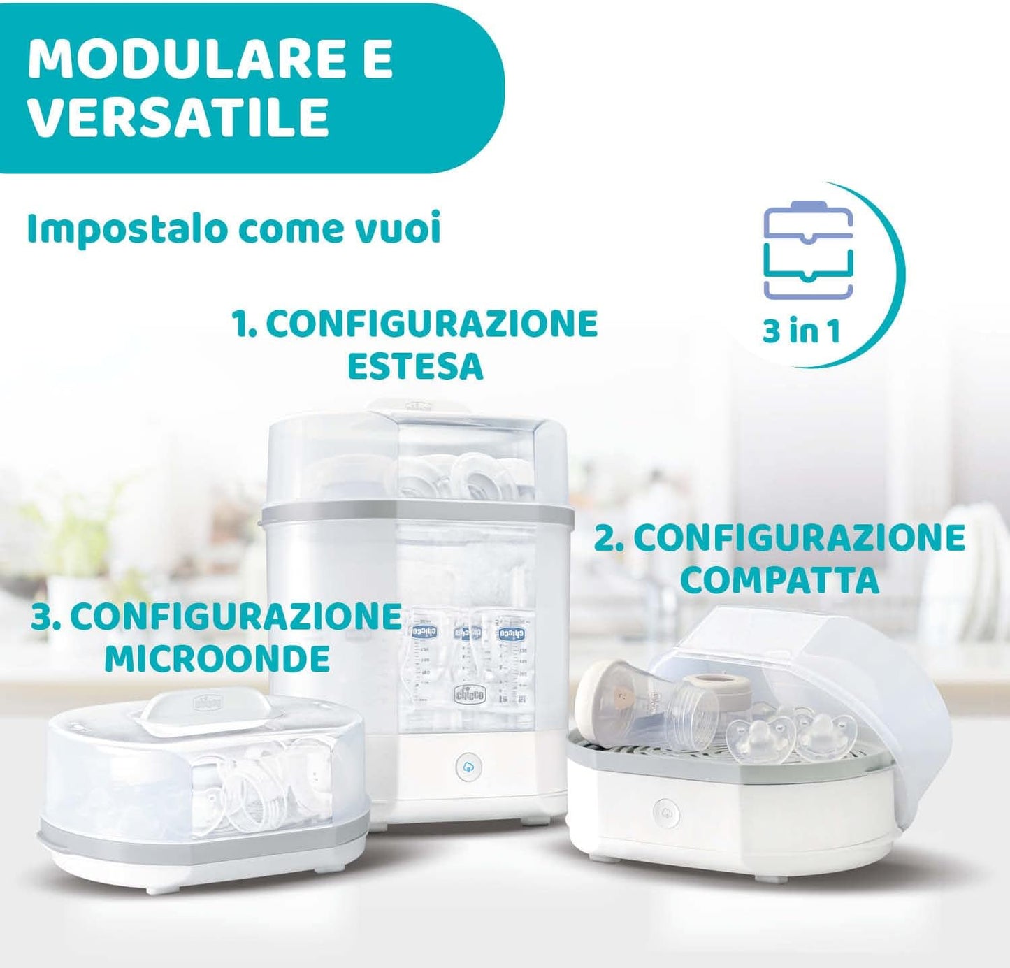 Sterilizzatore a vapore 3in1 - CHICCO