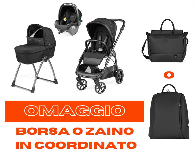 Peg Perego Veloce LOUNGE Belvedere Col. True Black (Borsa/Zaino E Home Stand OMAGGIO!!)