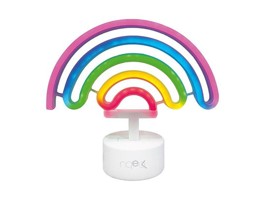 Lampe de table led Neon Shine - Arc-en-ciel multicolore - RF Distribution