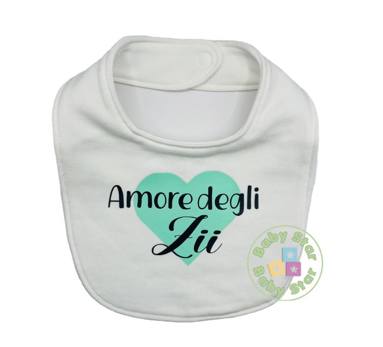 Bavetta personalizzata cuore "Amore di..."