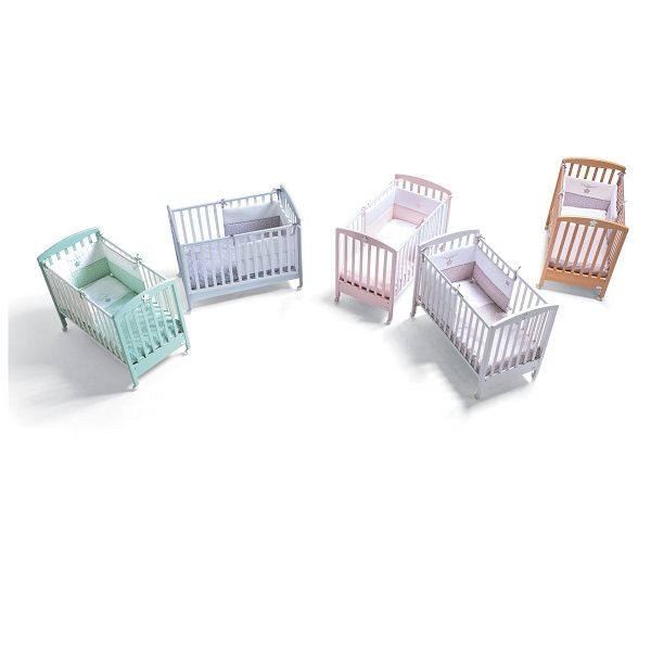 Chambre rose Mio Colors avec ensemble textile, matelas et draps - Petits Coeurs