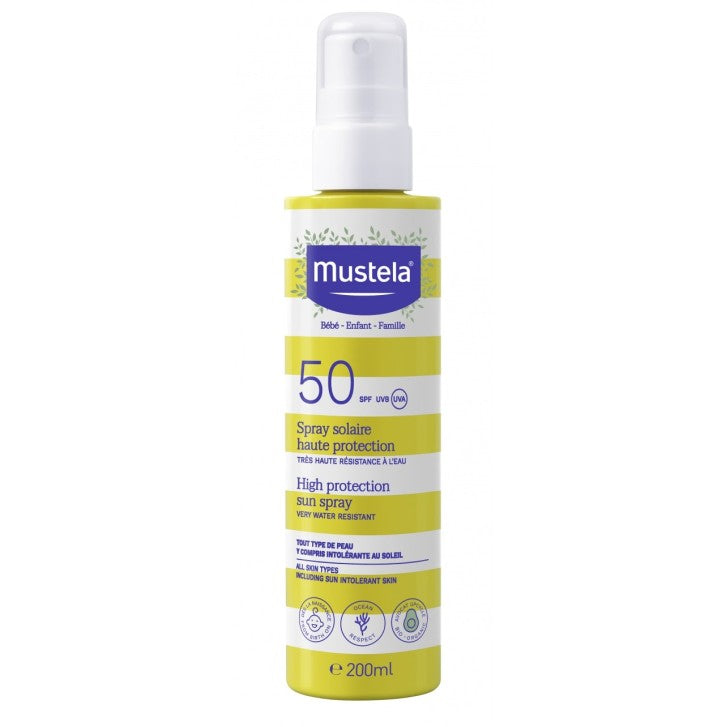 Mustela Lait Solaire Spray Très Haute Protection SPF 50+ 200 Ml 